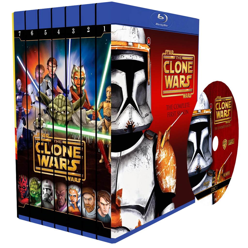 Blu-ray Star Wars: The Clone Wars - Edição completa + Filme