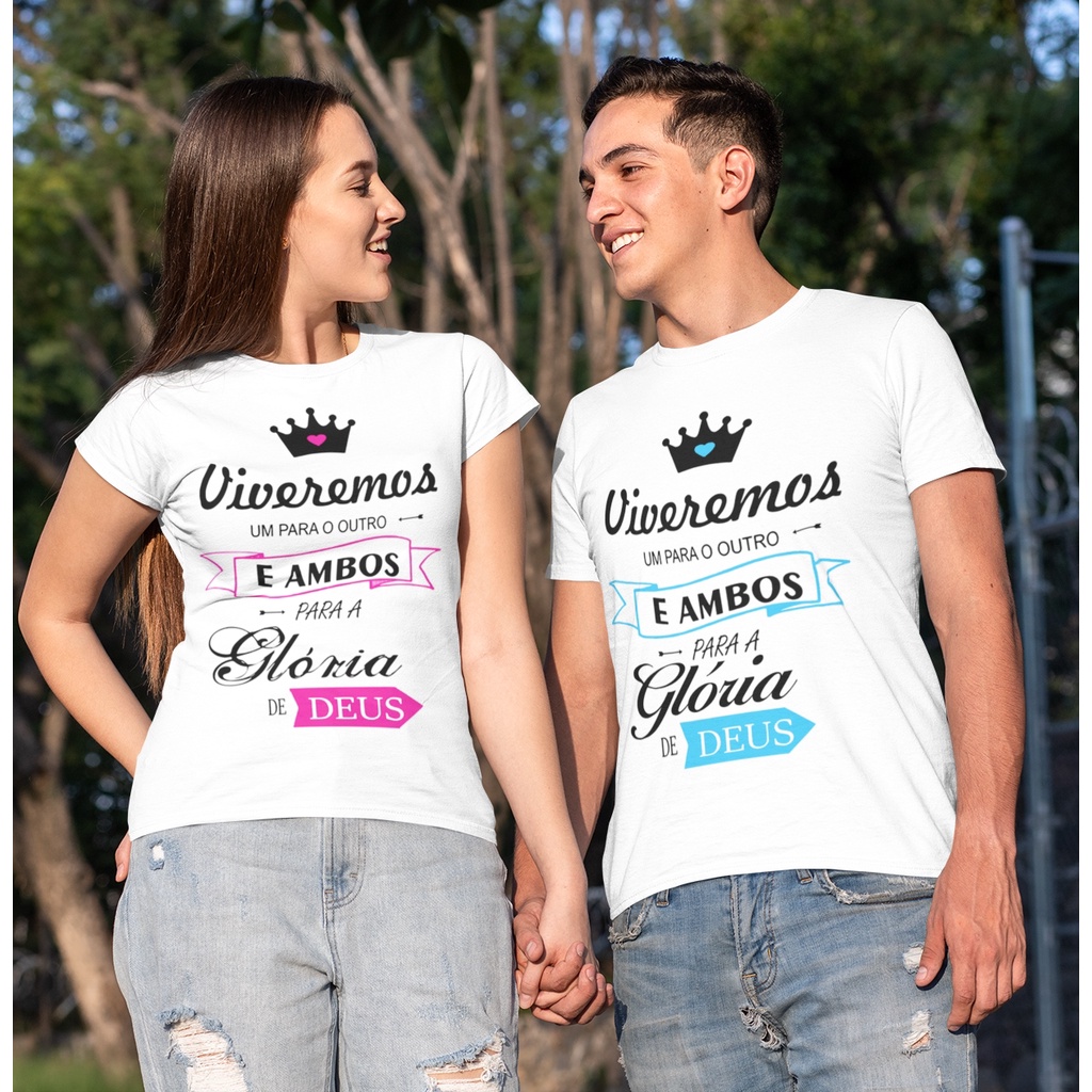 Camisas para hot sale casal gospel