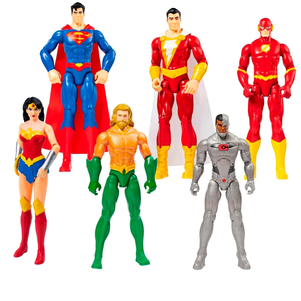Bonecos Dc Comics Liga da Justiça Articulados C/ 30 cm - Flash Aquaman ...