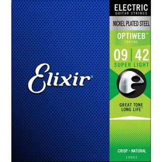 Encordoamento Guitarra Elixir Optiweb 009 042 19002 Super Light