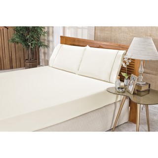 Jogo Lencol Elegance Solteiro 2 Pecas Percal 180 Fios Palha