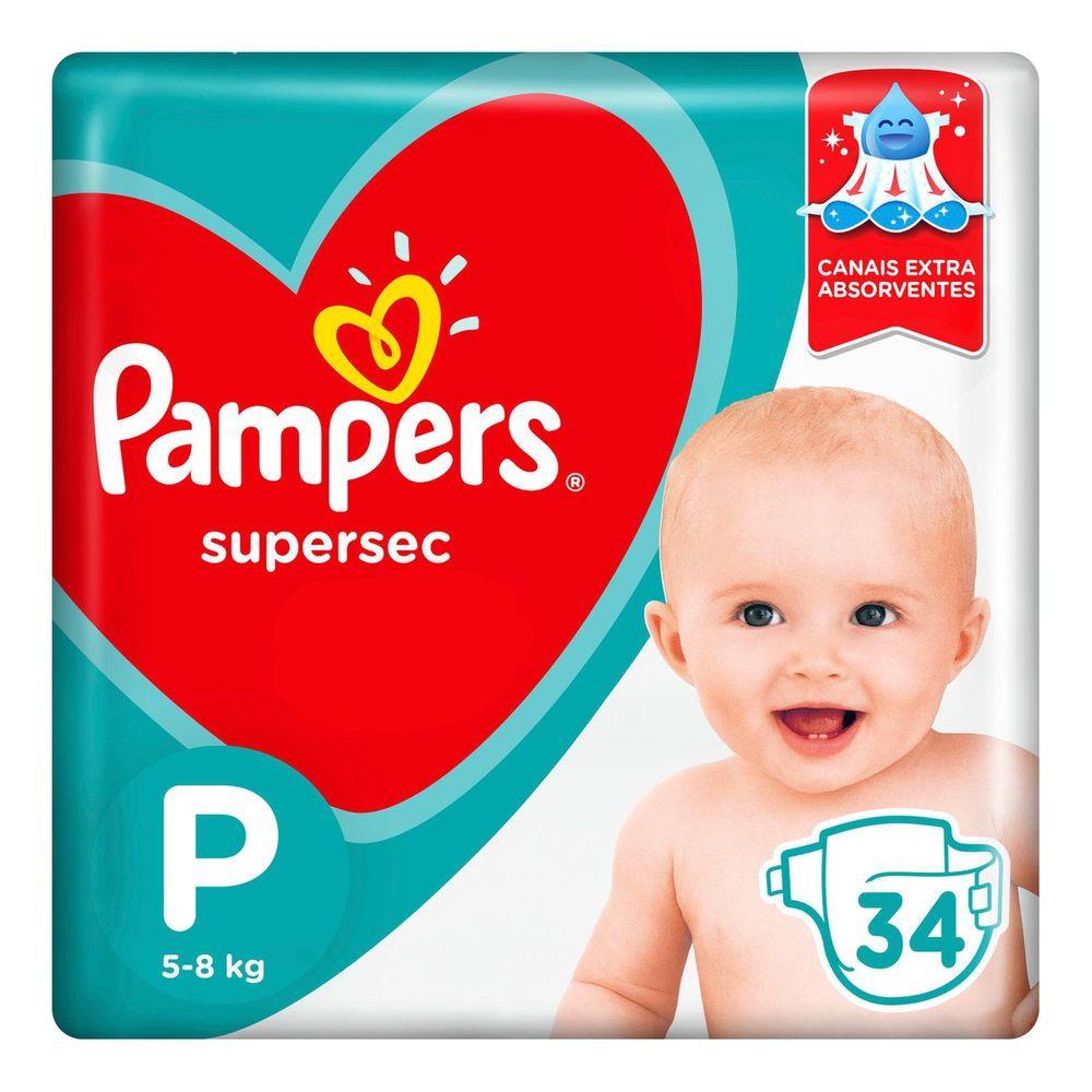 FRALDAS PAMPERS SUPERSEC P/34un