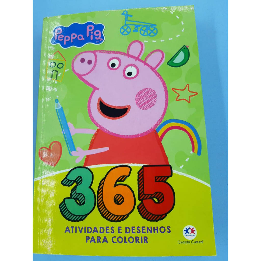 Livro Infantil 365 Atividades Peppa Pig com Desenhos de Pintar Colorir  Ciranda Cultural - Livro de Colorir - Magazine Luiza