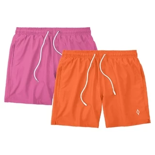 Kit 2 Shorts Bermuda Praia Tactel Liso Masculino