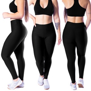 Calça Legging Fitness Preta Moda Feminina Esporte Leg Suplex Linda Academia  Ginástica Casual Conforto Atacado PRETO E ROSA - Compre Agora