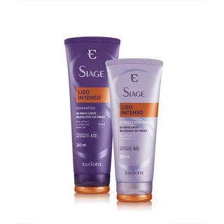 Kit Siàge Liso Intenso Eudora Shampoo 250ml + Condicionador 200ml