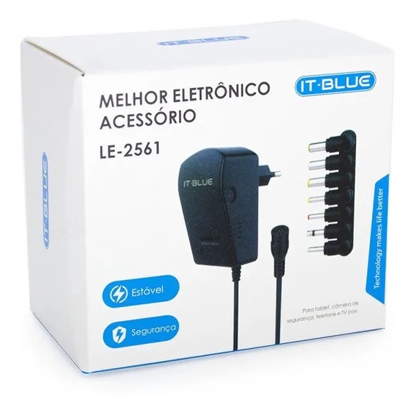 FONTE ALIM.CHAV 3~12V 3A 30W 7PLUG BIVOLT- LE-2561