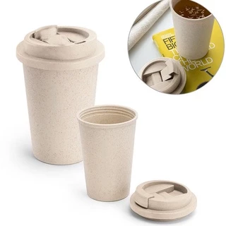 Copo Buck Ecológico para café e bebidas quentes com tampa de proteção e bico abre e fecha 380ML