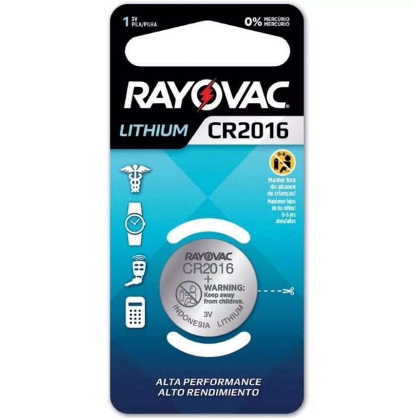 Pilha Eletronica Bateria Cr2016 3v Rayovac