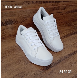 Tenis branco feminino sales promoção