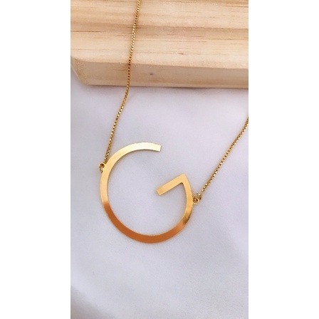 Colar Inicial Folheado Letra G | Shopee Brasil