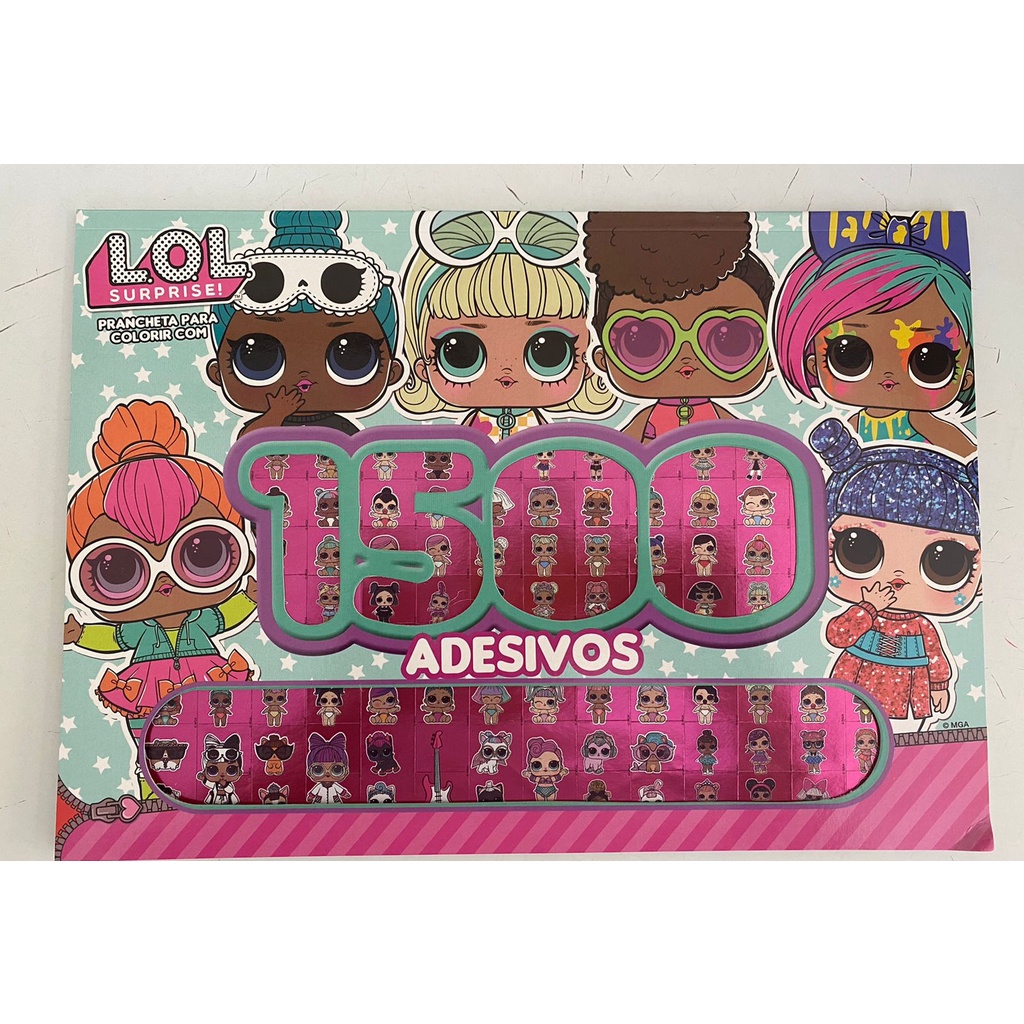 LOL Surprise OMG: Prancheta para Colorir com 1500 Adesivos