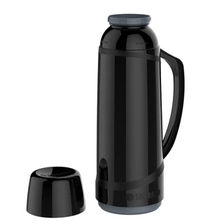 Garrafa de Café Chá Termica 1 Litro Cristal Preta Soprano