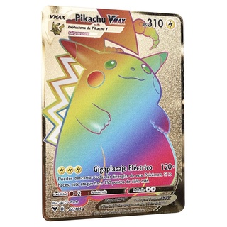 ✨【Direct sales】✨Cartas De Metal Pokemon Dourado Versão Espanhola Vastro  Vmax GX Pikachu Charizard Lugia Arceus Kids Collection Cartões De Jogo De  Presentes