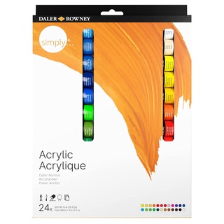Tinta Acrílica DALER ROWNEY Simply c/24 cores de 12ml
