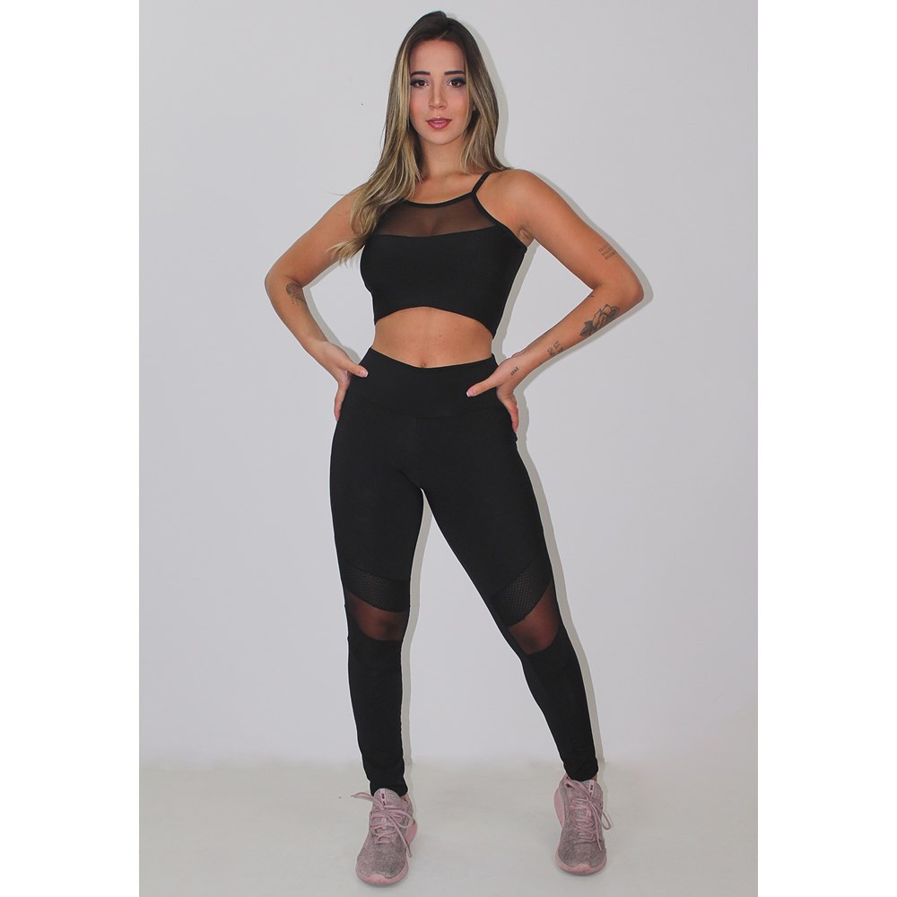 Molde Roupa Fitnes Academia Cropped Fitness + Calça Legging