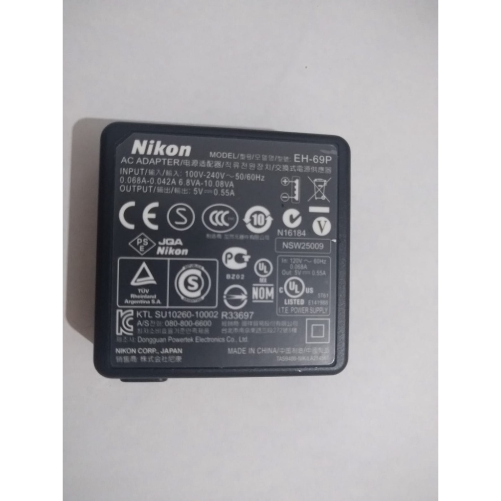 Carregador Nikon Para Câmera Modelo Eh-69p | Shopee Brasil