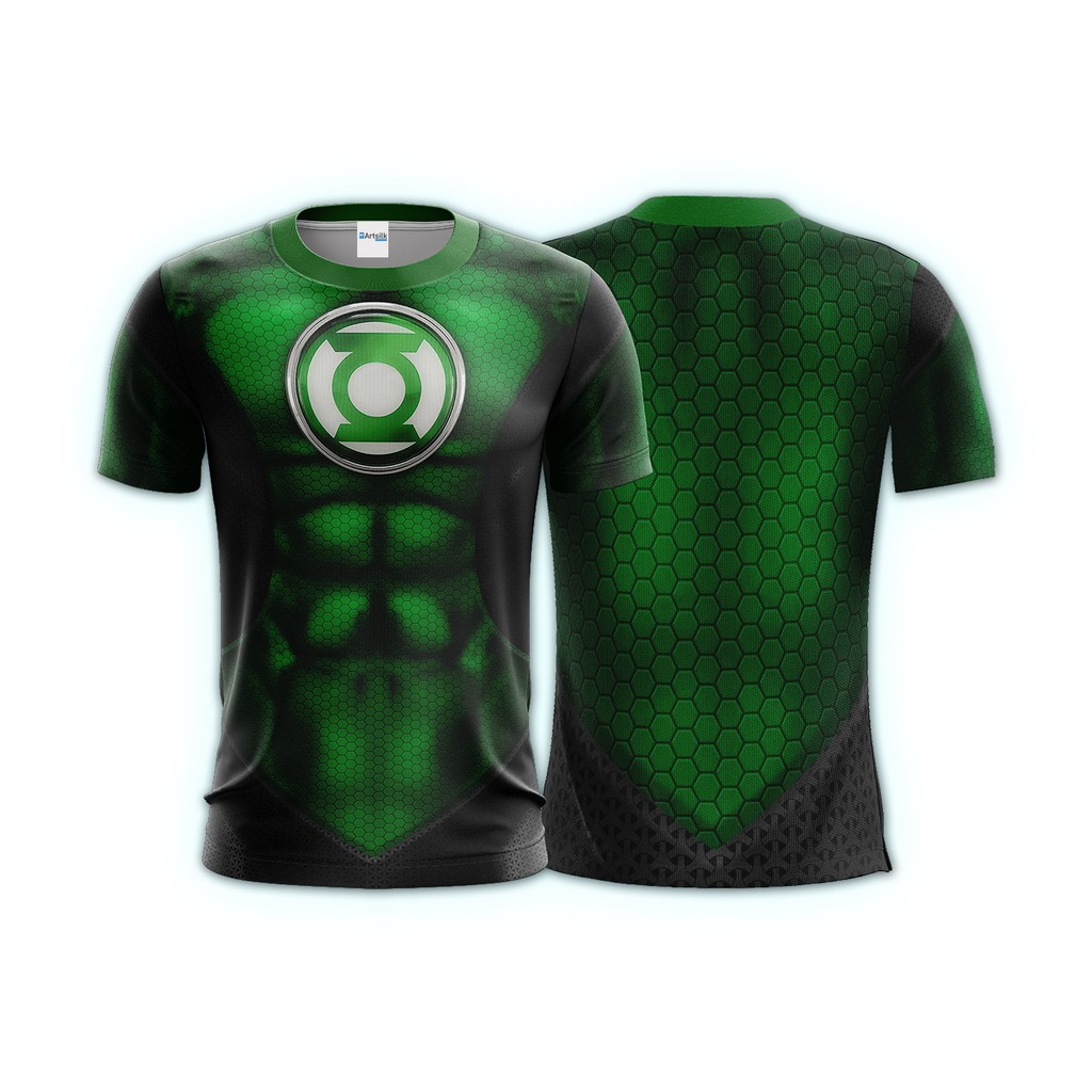 Camiseta Lanterna Verde Green Lantern Traje 3D Dry Fit Sport Sublimacao Total