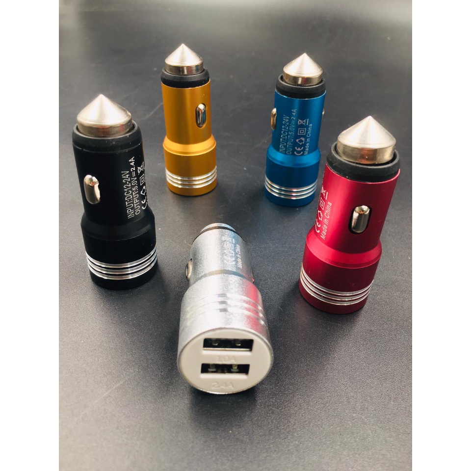 Adaptador Veicular Ultra Rápido Com 2 Entrada USB-C Power