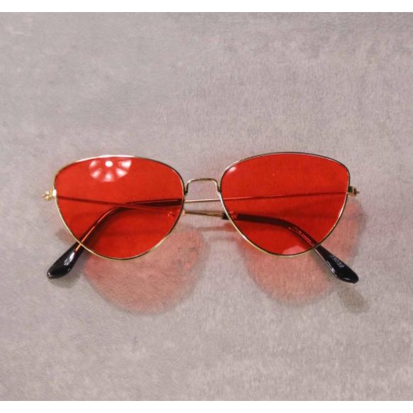 Óculos Vintage "Beezz" Dourado/Vermelho