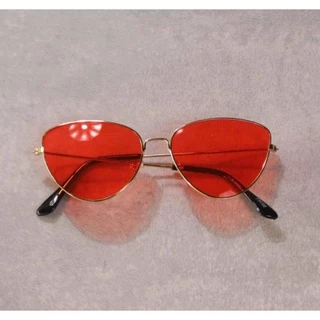 Óculos Vintage "Beezz" Dourado/Vermelho