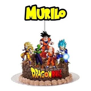 Dragon ball Z decoração de aniversário topo de bolo para imprimir png