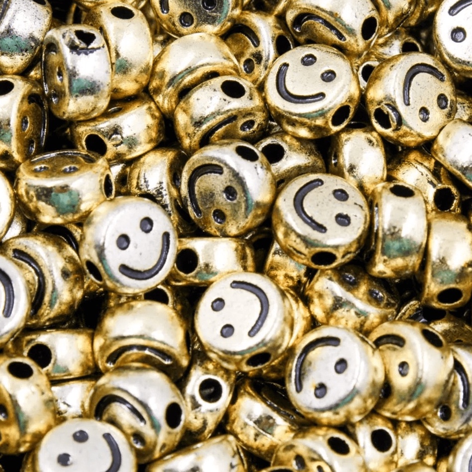 Até Mil Unidades Miçanga Entremeio Smile 07mm Pulseira Chaveiro