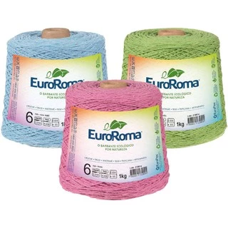 Barbante Euroroma Colorido nº6 1Kg em Oferta na Shopee