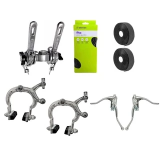 Kit Bike Speed Caloi 10 Freio Alavanca Manete Fita Guidao