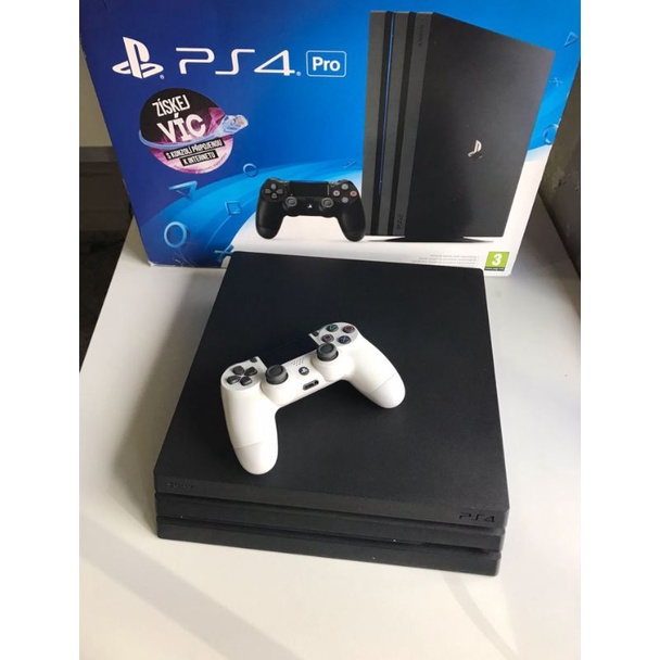 Playstation 4 Pro - Ps4 Pro Branco 1tb 3 Jogos Mídia Física