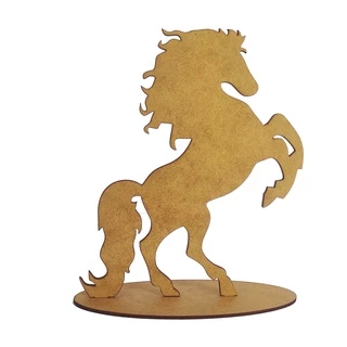 Kit com 10 enfeites de mesa de cavalo estilo country 18cm altura MDF cru