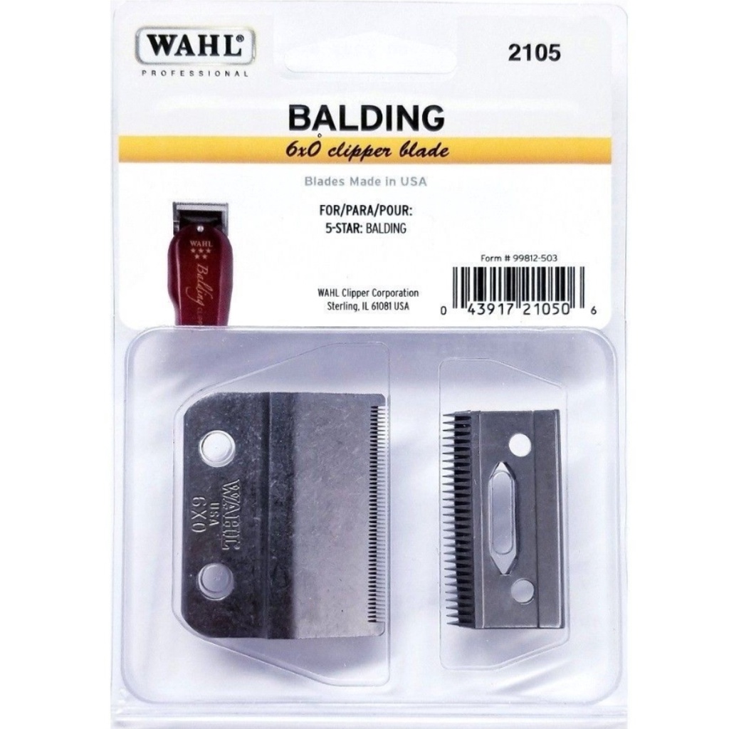 Lâmina Wahl Balding 2-Hole modelo 2105 6X0