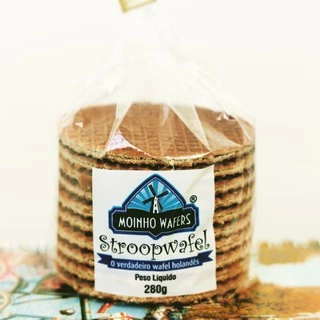 Kit 5 pcts de Stroopwafel - 50 uni - Biscoito Holandês Moinho Wafers - cada pacote contém 280 gramas