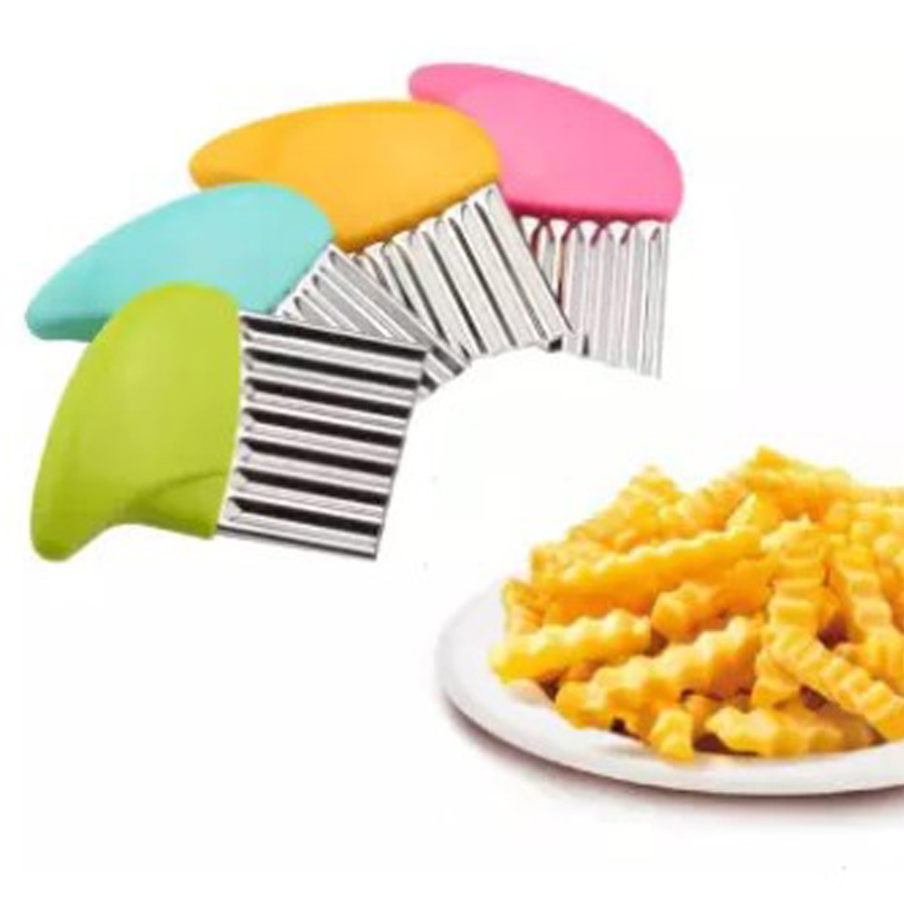 Cortador Fatiador DE Legumes Batatas Ondulado Utensílios De 