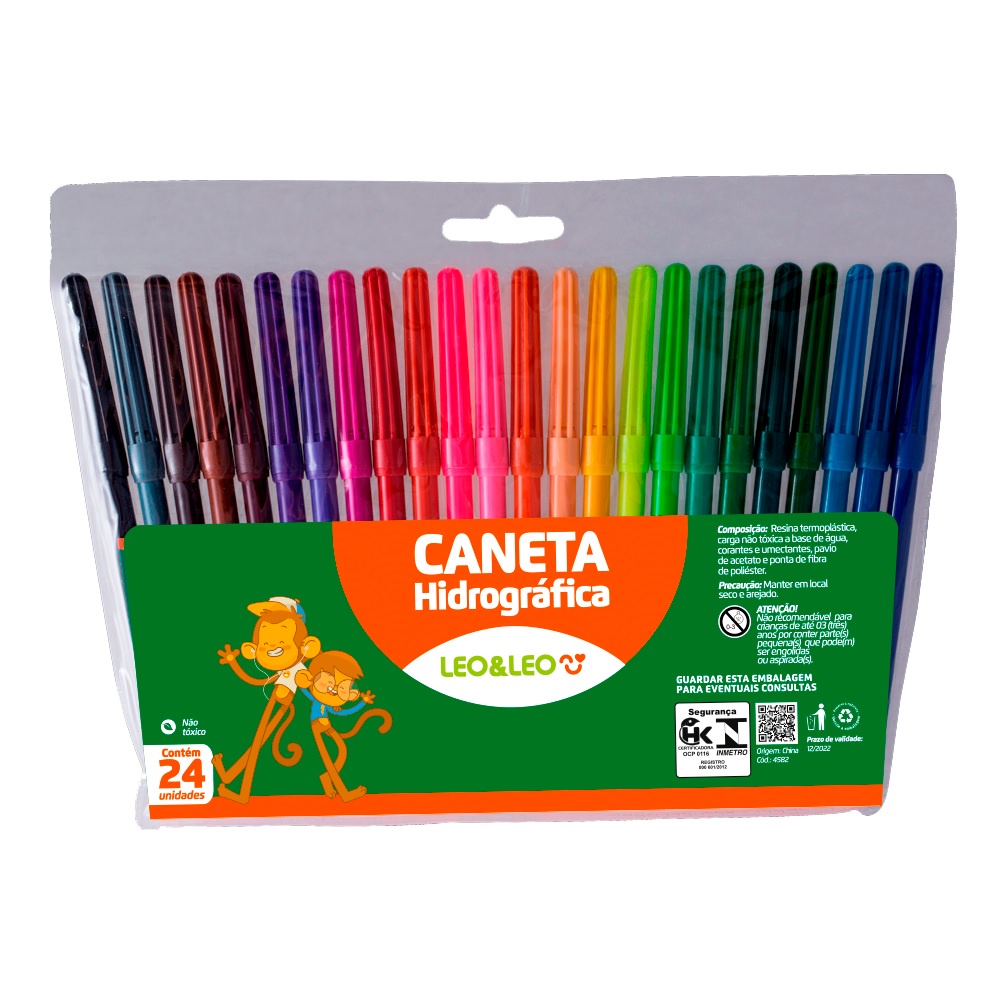 Caneta Hidrocor 6-12-24 Cores Canetinha Hidrografica, Hidrocolor ...