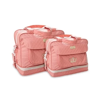 Kit de Bolsa Maternidade SALMÃO - Mave Baby - Corôa Dourada em Oferta na Shopee
