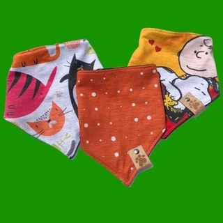 Bandana KIT 03 PEÇAS para GATO Dupla Face com Botão de Pressão Gato - Diversas Estampas Linda Animais