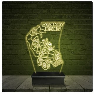Led Luminária Acrílico Abajur - Donkey Kong