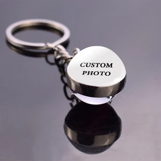 Chaveiro De Bricolage Luminoso Logotipo Personalizado Bola De Vidro Anime Pet Feriado Foto Brilho No Presente Escuro em Oferta na Shopee