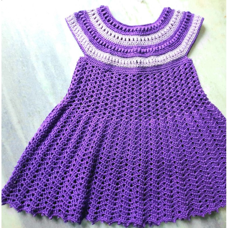 Vestido de store croche 3 anos