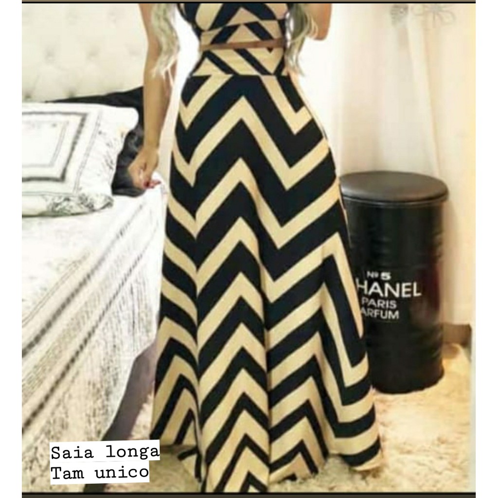 Saia zig zag store longa