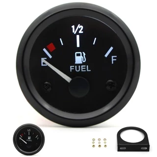 2 " 52mm Medidor De Nível De Combustível Do Carro Luz LED Branco Preto Aro Automotive 12 V 240-33 Ohms