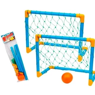 Kit 2 Mini Golzinho Gol Trave Futebol Infantil Plástico Rede + Bola Promoção