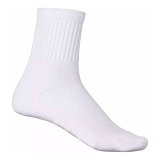 Kit 12 Par De Meias Sport 38 Ao 43 Branca Original Algodao Para Frio Calor Futebol