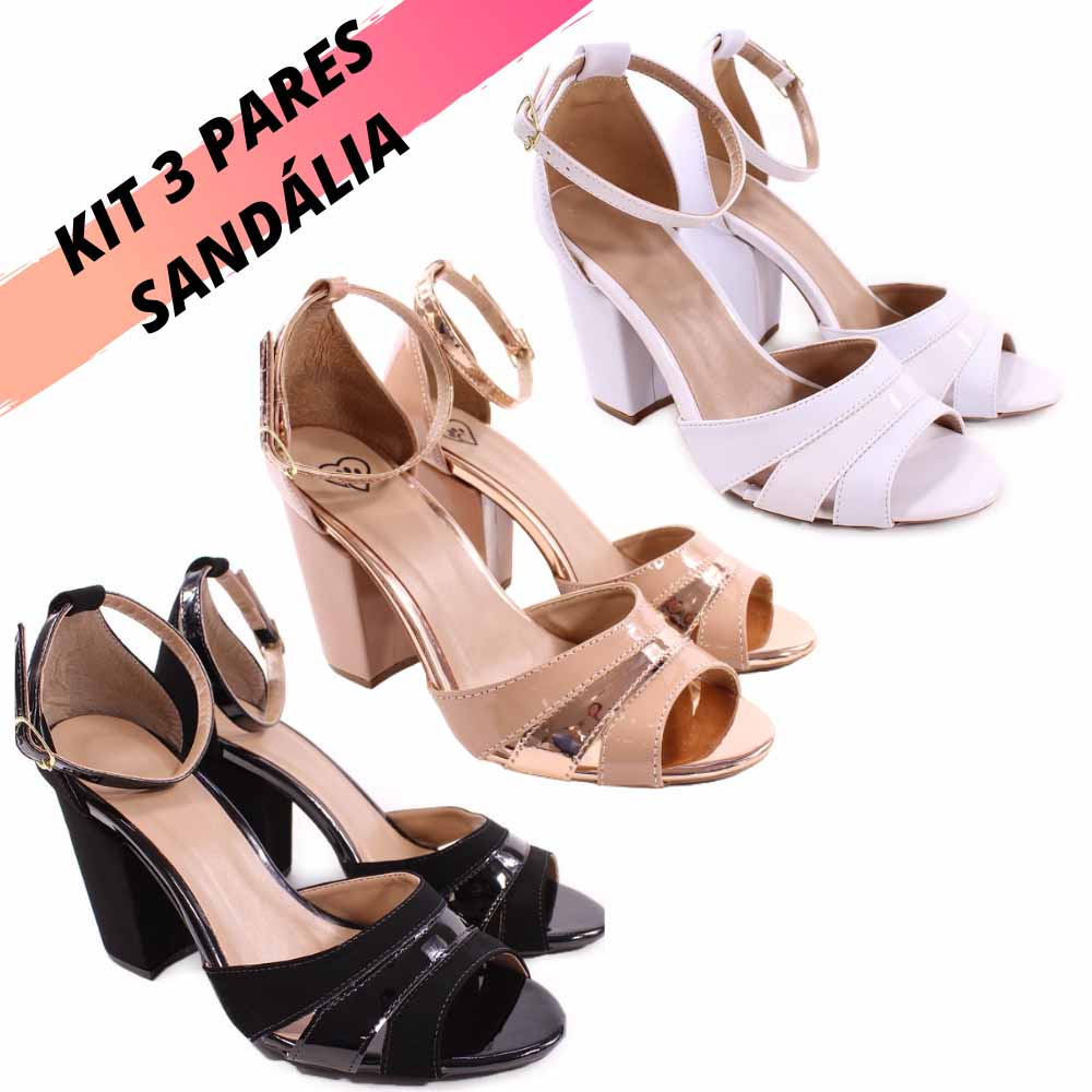 Sandalia ellus best sale salto grosso