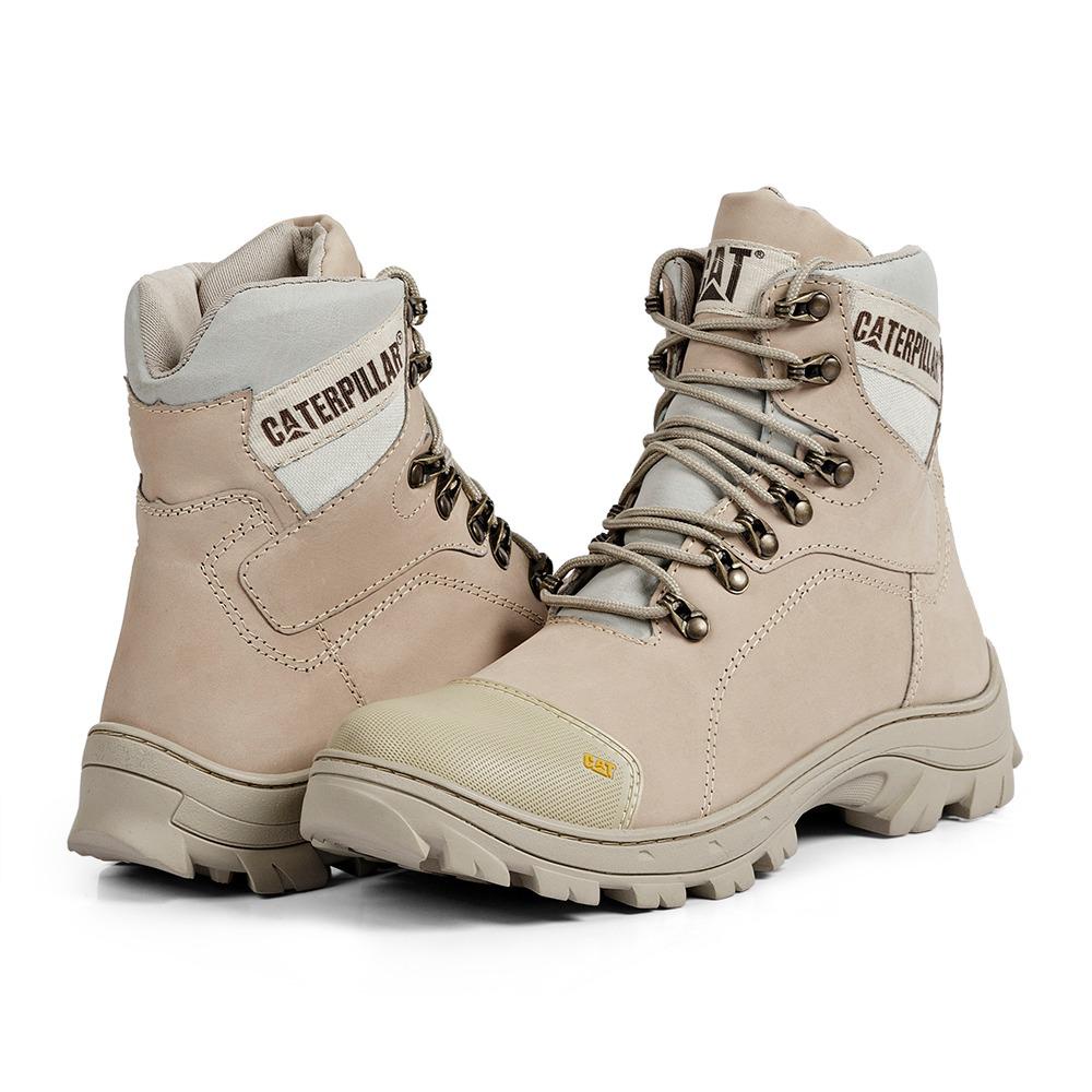 Bota Masculina Caterpillar em Couro Legítimo 2160 com Biqueira Costurada  Promoção