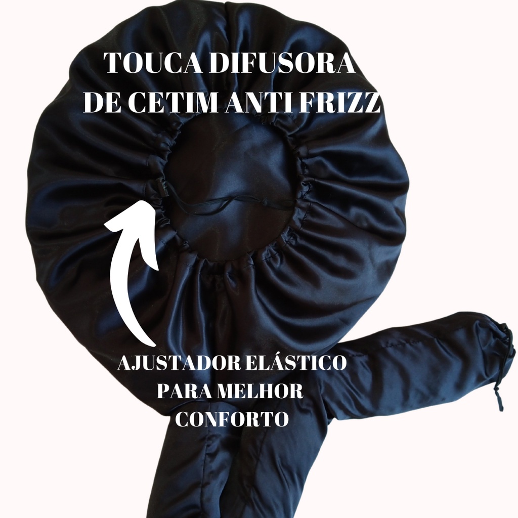 TOCA TOUCA DIFUSORA ANTI FRIZZ ORIGINAL COM NOTA FISCAL NA COR PRETA ...