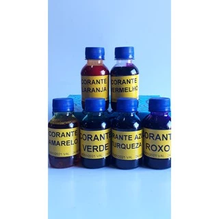 6 Corante De 100ml Para Sabão , Amaciante, Detergente, Desinfetante.
