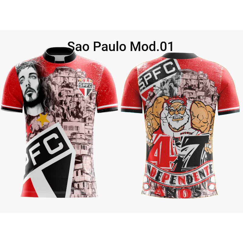 Camiseta/Camisa Sao Paulo Mod 01 Tricolor Independente Arte Quebrada ...