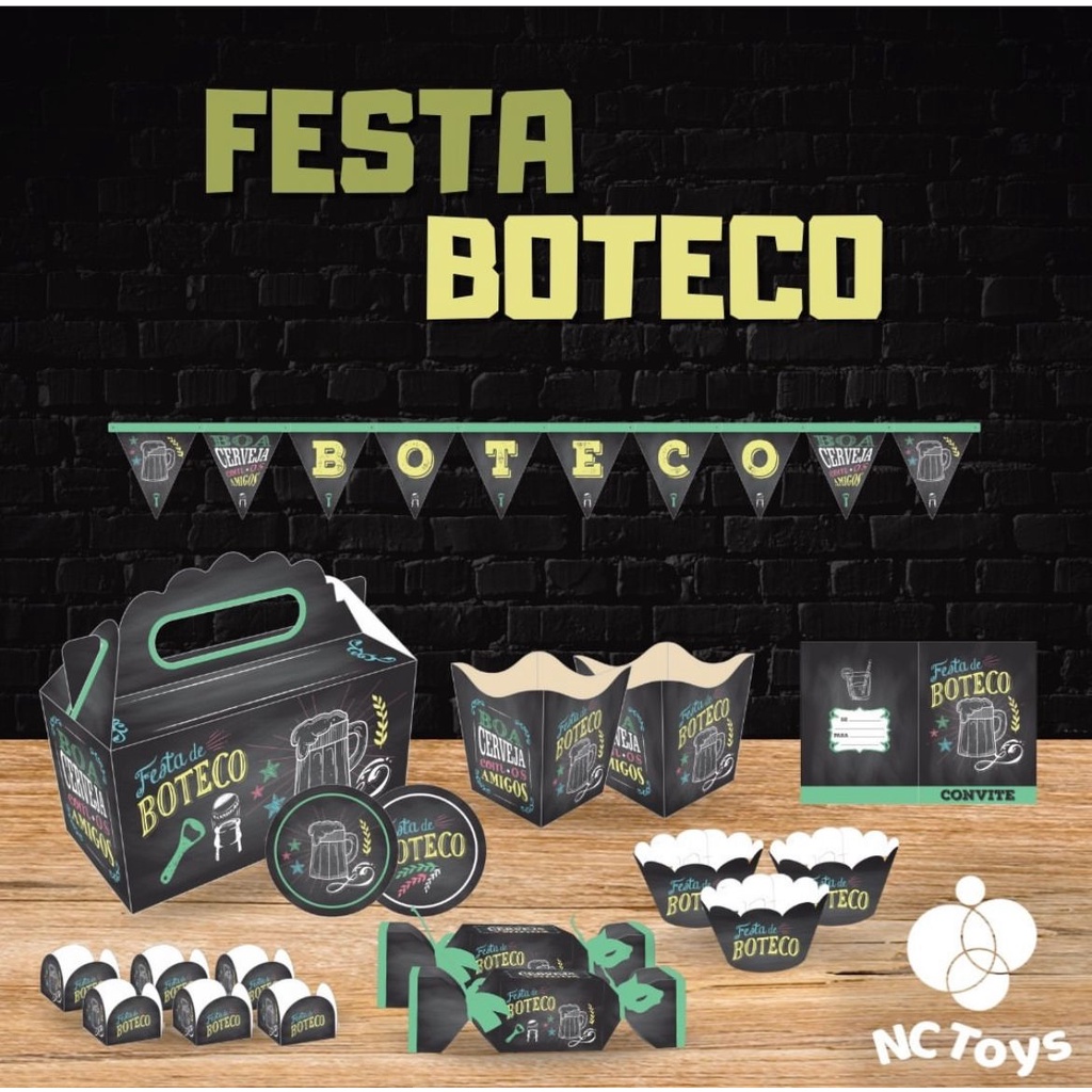 Convite Festa de Boteco Pacote com 8 unidades por R$8,00